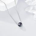 wholesale 925 Sterling Silver Chain with Black Pearl Pendant Necklaces for Women Gifts-0-3