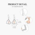 wholesale 925 Sterling Silver Heart-Shaped Ballet Dancer Drop Earrings-0-4