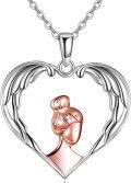wholesale 925 Sterling Silver Heart Angel Nurse Pendant Necklace for Women Medical s-0-0