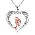 wholesale 925 Sterling Silver Heart Angel Nurse Pendant Necklace for Women Medical s-0-0