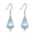 wholesale 925 Sterling Silver Teardrop Blue Opal Earrings With Filigree Design-0-0