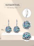 wholesale 925 Sterling Silver Celtic Knot & Roses Dangle Earrings for Women-0-6