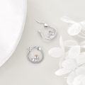 wholesale 925 Sterling Silver Chicken Hoop Earrings - Adorable Bird  for Her-0-2