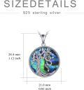 wholesale Sterling Silver Crystal Abalone Shell Animal Pendant Tree of Life Necklace-0-44