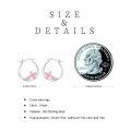 wholesale 925 Sterling Silver White Opal Cross Hoop Earrings White Gold Plated-0-6