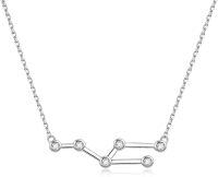 wholesale 925 Sterling Silver Austrian Crystal Zodiac Necklace - 12 Constellations Astrology s for Women-04.20 - 05.20 (Taurus)