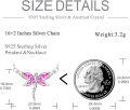 wholesale 925 Sterling Silver Crystal Dragonfly Necklace Birthstone Jewelry Gift-0-1