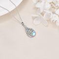 wholesale 925 Sterling Silver Larimar Teardrop Starfish Ocean Jewelry Necklace for Women-0-2