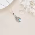 wholesale 925 Sterling Silver Larimar Teardrop Starfish Ocean Jewelry Necklace for Women-0-2