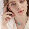 wholesale 925 Sterling Silver Turtle Pendant with Genuine Turquoise Necklace for Women Gifts-0-1