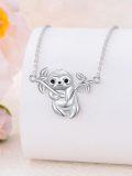 wholesale 925 Sterling Silver Sloth Charm Necklace for Women - Animal -0-3