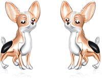 wholesale 925 Sterling Silver Chihuahua Dog Stud Earrings for Women - Cute Puppy  Ideas-Chihuahua