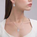 wholesale 925 Sterling Silver 4 Carat Cubic Zirconia Heart Necklace for Women Gift Mom-0-4