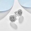 wholesale 925 Sterling Silver Norse Celtic Knot Stud Earrings with Rune Design - Viking  for Him & Her-0-1