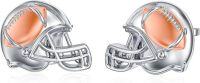 wholesale 925 Sterling Silver Basketball Stud Earrings with Number 24 Design-Rugby