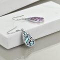 wholesale 925 Sterling Silver Abalone Shell Teardrop Filigree Tree of Life Dangle Earrings for Women-0-3