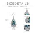 wholesale 925 Sterling Silver White Gold Plated Abalone Shell Butterfly Drop Earrings-0-4