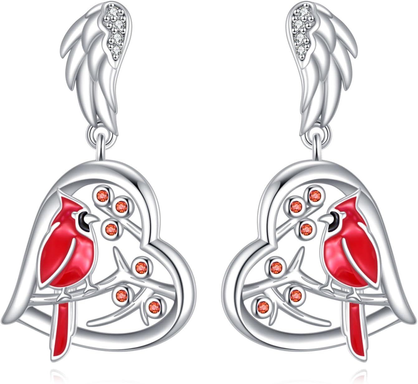 Sterling Silver Owl Dragonfly Butterfly Black Cat Hummingbird Dangle Earrings-0-0