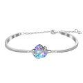 wholesale 925 Sterling Silver Heart Bracelet Wholesale With Blue Crystal And Infinite Loop Design-0-0