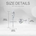 wholesale 925 Sterling Silver Round Cut Cubic Zirconia Nail Design Stud Earrings for Men & Women-0-3