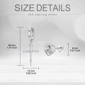 wholesale 925 Sterling Silver Round Cut Cubic Zirconia Nail Design Stud Earrings for Men & Women-0-3
