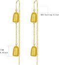wholesale Gold 925 Sterling Silver Fruit Drop Earrings - Yellow Gold Tone Corn Design Gift for Women-0-4