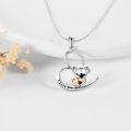 wholesale 925 Sterling Silver Koala and Baby Heart Pendant Necklace I Love You Forever Gifts for Women-0-3