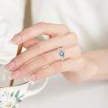 wholesale 925 Sterling Silver Rings Wholesale With Pink Crystal Center Stone Surrounding Diamonds-0-1