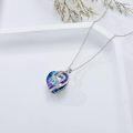 wholesale Sterling Silver Clear Crystal Women s Love Heart Necklace Gift for Her-0-7