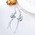 wholesale 925 Sterling Silver Birthstone Butterfly Dangle Earrings for Women-0-3