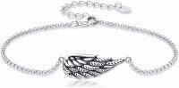 wholesale 925 Sterling Silver Angel Wings Charm Bracelet for Women-Antique Wing Bracelet