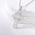 wholesale  925 Sterling Silver Celtic Cross Necklace for Women – Hypoallergenic Irish Knot Pendant with Eternal Circle Symbol-0-1