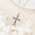 wholesale 925 Sterling Silver Celtic Knot Cross Pendant Necklace Jewelry for Women and Men-0-2