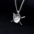 wholesale 925 Sterling Silver &  Baseball Glove Pendant Necklace with Bats – Bold Edgy Gift for Players & Fans-0-1