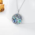 wholesale 925 Sterling Silver Abalone Shell Tree of Life Pendant Necklace Celtic Knots s for Women-0-4
