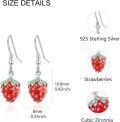 wholesale 925 Sterling Silver Strawberry Drop Earring for Women Gift-0-2