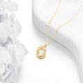 wholesale 14K Gold White Pearl Teardrop Swirl Pendant Necklaces for Women Girls  Ideas-0-2