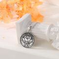 wholesale 925 Sterling Silver Round Lotus Evil Eye Charm Necklaces for Women Spiritual Protection Pendants Gifts-0-1