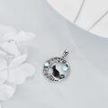 wholesale 925 Sterling Silver Moon Star Black Cat Pendant Necklace s for Women-0-2