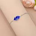TOUPOP Sterling Silver Hexagon Gemstone Link Bracelet Fine Jewelry Gift-0-4