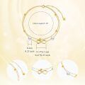 wholesale 14k Gold Infinity Pearl Double Layer Chain Anklet For Women-0-4