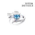 wholesale 925 Sterling Silver Blue Cat Ring With Crystal Detailing-0-4