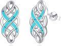 wholesale 925 Sterling Silver Celtic Knot Opal Stud Earrings for Women - Good Luck Irish Jewelry-0-12