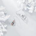 wholesale 925 Sterling Silver Heart-Shaped Penguin Christmas Dangle Earrings Gift for Women-0-2