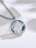 wholesale 925 Sterling Silver Metal Crystal Daisy Heart Tree of Life Pendant Necklace for Women Sisters Gifts-0-1