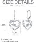 wholesale Silver 925 Sterling Silver Moonstone Filigree Heart Drop Earrings 925 Jewelry for Women Girls Gift Idea-0-3