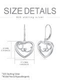wholesale Silver 925 Sterling Silver Moonstone Filigree Heart Drop Earrings 925 Jewelry for Women Girls Gift Idea-0-3
