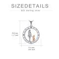TOUPOP Sterling Silver Compass Mother Son Necklace-0-2