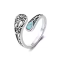 TOUPOP Sterling Silver Adjustable Thumb Spoon Rings Boho Antique Jewelry-0-0