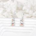 wholesale 925 Sterling Silver Pink Heart Rabbit Angel Stud Earrings  for Girls and Women-0-7